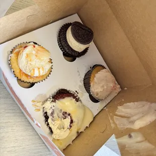 a box of cupcakes