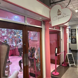 the entrance to the store