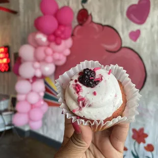 Triple Berry cupcake.