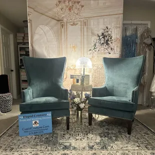 Seating area.
 Bringing Beauty4All
Cupid Couture is Your One stop Shop for All your Wedding, Prom, Special Events.
Schedule appointment