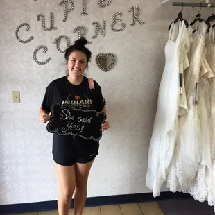 Our Beautiful Cupid's Bride fell in Love with our Vida gown the moment she put it on!! Congratulations and welcome to our Cupid's family!