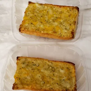 This is the Garlic Cheese Bread. A little tough.
