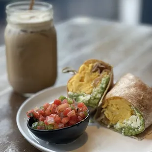 Latte and Avocado Wrap