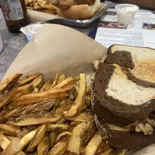 Turkey Rueben and Fish Sandwich