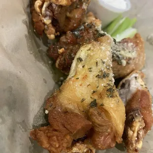 Garlic Parmesan wings