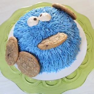 Custom Cookie Monster cake