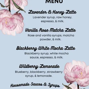 Our newest Seasonal Menu, available now!