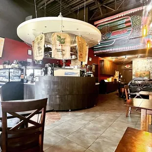 the inside of a coffee shop