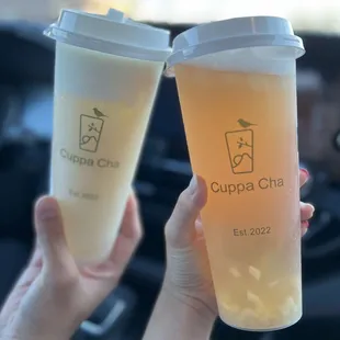 two cups of iced coffee
