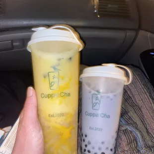 24 oz Mango with Coconut Fresh Taro Paste Milk Cha