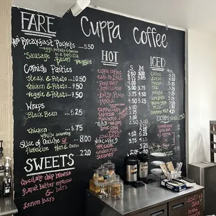 the menu