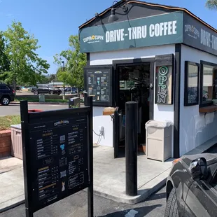 Menu is very easy to read as you approach this shop.