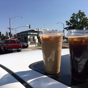 Iced latte and cold brew