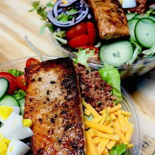 Grilled salmon Cobb salad