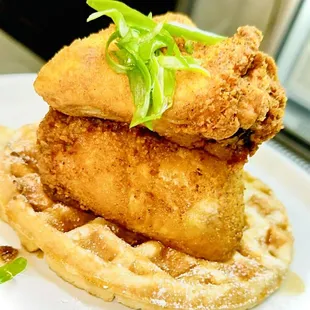Chicken and waffles