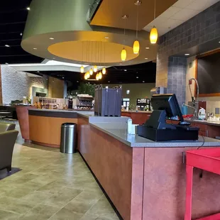 seating and counter area