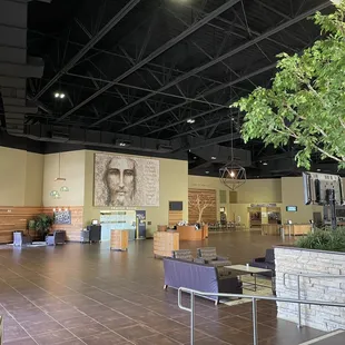 Inside study and work area open to the public