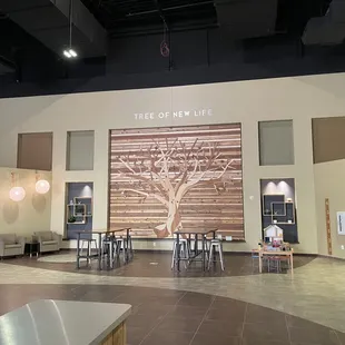 Inside study and work area open to the public