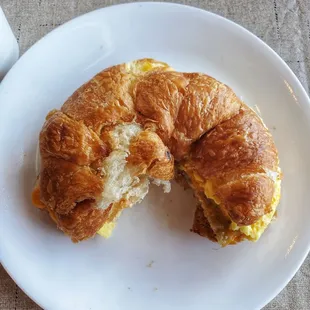 Sausage, egg, and cheese croissant