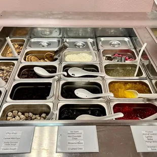 a variety of ice creams