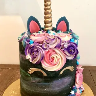 Galaxy Unicorn Theme Cake