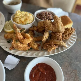 4 (5pc) Shrimp &amp; (4pc) Wing Platter