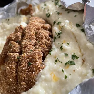 Catfish and grits