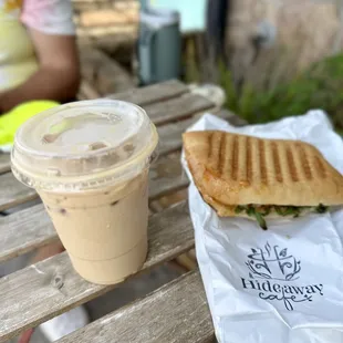 Cafe Con Leche and Chipotle Chicken Sandwich (one of the top 10 sandwiches I have had in Orlando)