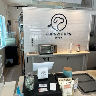 a counter with items on it