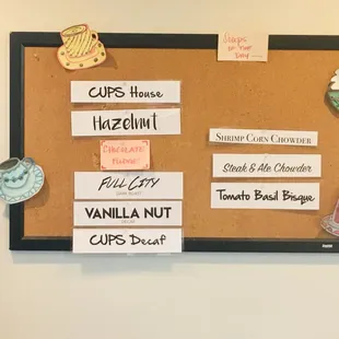 Coffee/soup of the day