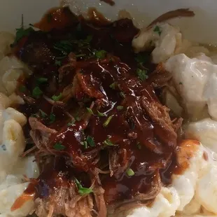 Brisket and gouda mac.. $15+ tax