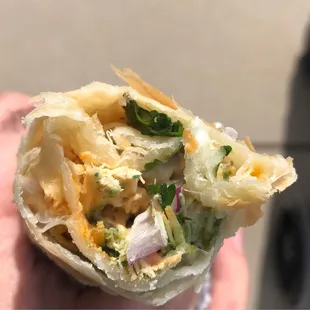 Chutney chicken wrap