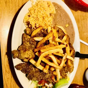 a plate of food on a table