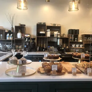 Minimal interior and a decent amount of pastries