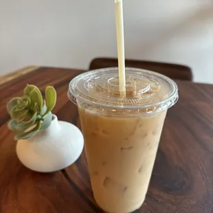 Cold brew with coconut and oat milk