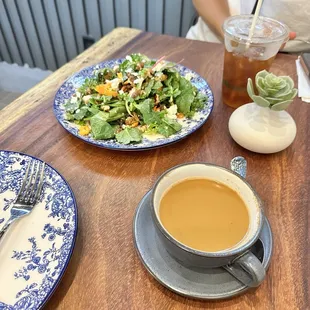 Cappuccino &amp; salad