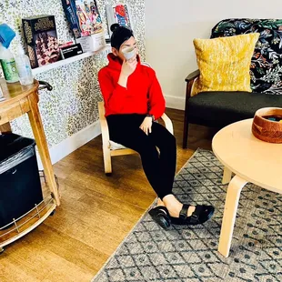 Enjoying an Iced Coffee