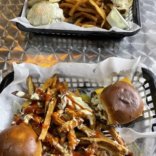two baskets of food