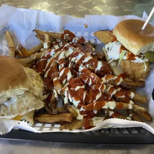 Bad Mamma Jamma, Mother Clucker and Swine Devine Fries