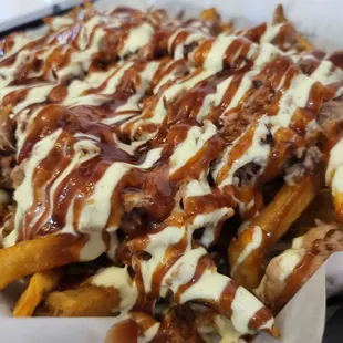 Pulled pork french fried