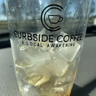 my empty cup of iced, cold-brewed coffee (delicious, and well-prepared)