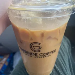 White mocha with extra white mocha &amp; extra shot of espresso.