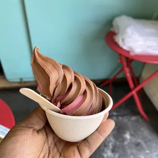 Vegan dark chocolate &amp; raspberry swirl
