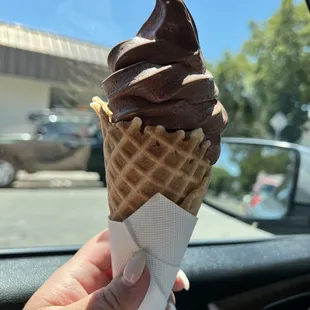 Dark chocolate soft serve