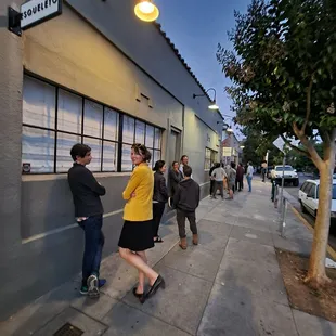 Lined up to get it ICE CREAM--It was worth the wait