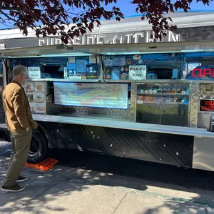 Outside of food truck