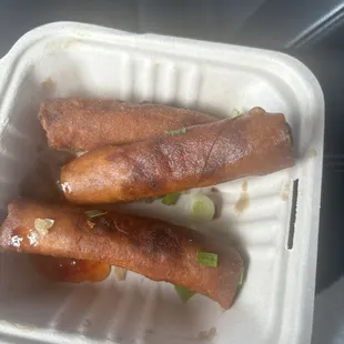 Burnt sad lumpia