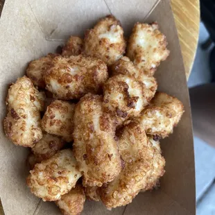 a basket of fried cauliflower