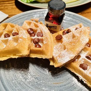 The waffles were middle ground in texture and flavor.