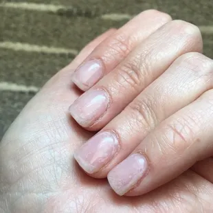 Pinky finger lifting along side